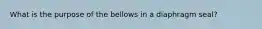 What is the purpose of the bellows in a diaphragm seal?