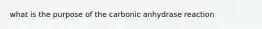 what is the purpose of the carbonic anhydrase reaction