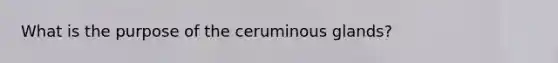 What is the purpose of the ceruminous glands?