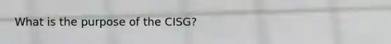 What is the purpose of the CISG?