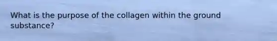 What is the purpose of the collagen within the ground substance?