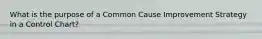 What is the purpose of a Common Cause Improvement Strategy in a Control Chart?