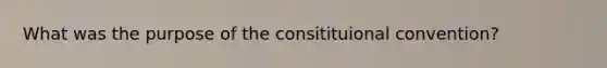 What was the purpose of the consitituional convention?