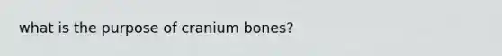 what is the purpose of cranium bones?