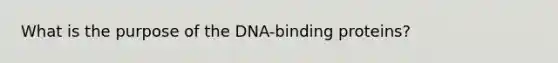 What is the purpose of the DNA-binding proteins?