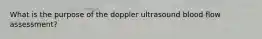 What is the purpose of the doppler ultrasound blood flow assessment?