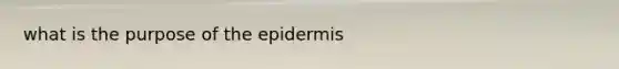 what is the purpose of <a href='https://www.questionai.com/knowledge/kBFgQMpq6s-the-epidermis' class='anchor-knowledge'>the epidermis</a>