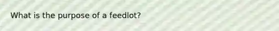 What is the purpose of a feedlot?