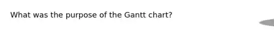 What was the purpose of the Gantt chart?