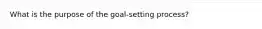 What is the purpose of the goal-setting process?