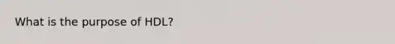What is the purpose of HDL?