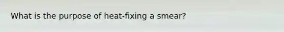 What is the purpose of heat-fixing a smear?