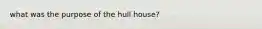 what was the purpose of the hull house?