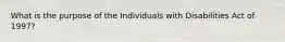 What is the purpose of the Individuals with Disabilities Act of 1997?