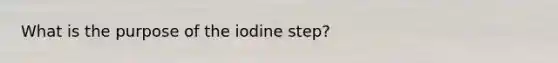 What is the purpose of the iodine step?