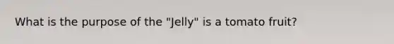 What is the purpose of the "Jelly" is a tomato fruit?