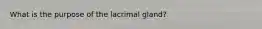 What is the purpose of the lacrimal gland?