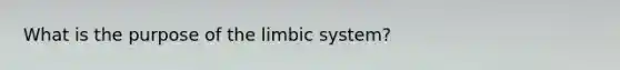 What is the purpose of the limbic system?