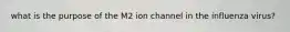 what is the purpose of the M2 ion channel in the influenza virus?