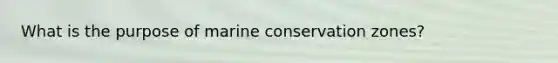 What is the purpose of marine conservation zones?