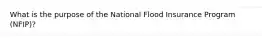 What is the purpose of the National Flood Insurance Program (NFIP)?