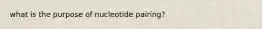 what is the purpose of nucleotide pairing?