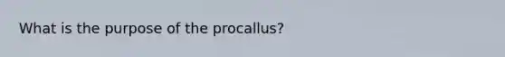 What is the purpose of the procallus?