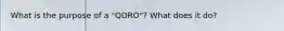 What is the purpose of a "QDRO"? What does it do?