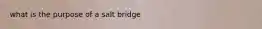 what is the purpose of a salt bridge