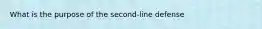 What is the purpose of the second-line defense