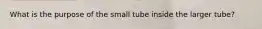 What is the purpose of the small tube inside the larger tube?