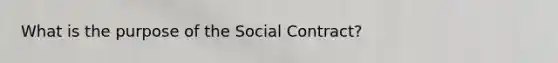 What is the purpose of the Social Contract?