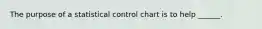 The purpose of a statistical control chart is to help ______.