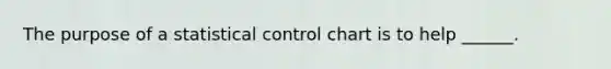 The purpose of a statistical control chart is to help ______.