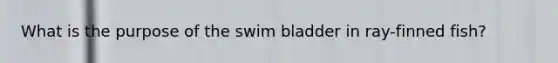 What is the purpose of the swim bladder in ray-finned fish?