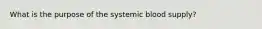 What is the purpose of the systemic blood supply?