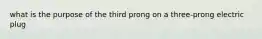 what is the purpose of the third prong on a three-prong electric plug