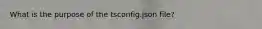 What is the purpose of the tsconfig.json file?