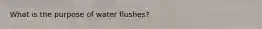 What is the purpose of water flushes?