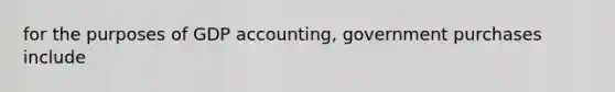 for the purposes of GDP accounting, government purchases include