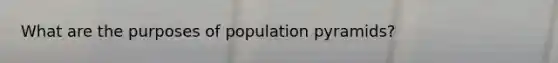 What are the purposes of population pyramids?