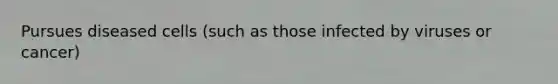 Pursues diseased cells (such as those infected by viruses or cancer)