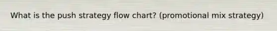 What is the push strategy flow chart? (promotional mix strategy)