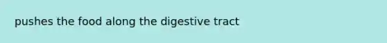 pushes the food along the digestive tract