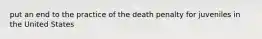 put an end to the practice of the death penalty for juveniles in the United States