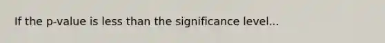 If the p-value is less than the significance level...