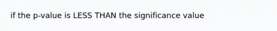 if the p-value is <a href='https://www.questionai.com/knowledge/k7BtlYpAMX-less-than' class='anchor-knowledge'>less than</a> the significance value