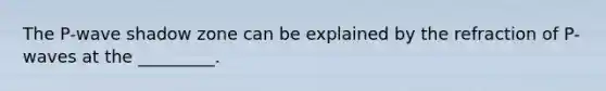 The P-wave shadow zone can be explained by the refraction of P-waves at the _________.