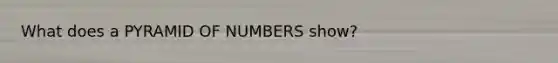 What does a PYRAMID OF NUMBERS show?