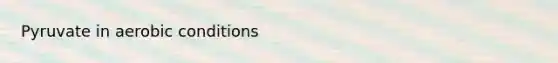Pyruvate in aerobic conditions